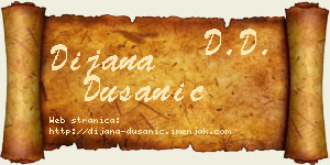 Dijana Dušanić vizit kartica